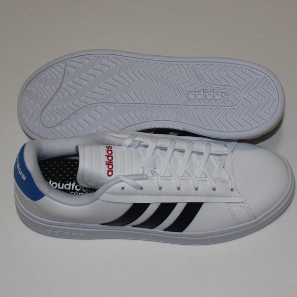 ADIDAS GRAND COURT ALPHA WHT/BLK/BLU SNEAKER